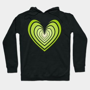 Rosy Heart (Lime Green) Hoodie